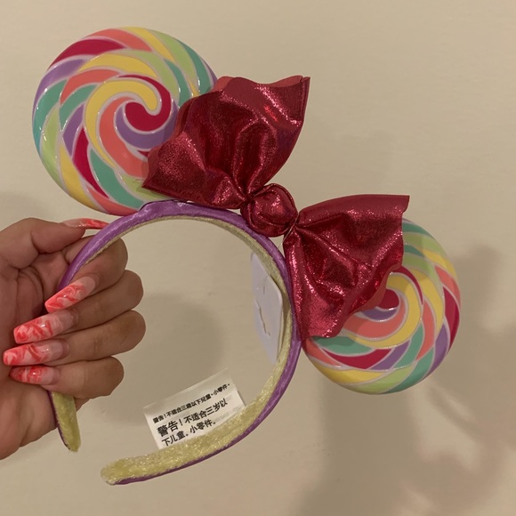 🍭MINNIE MOUSE EARS LOLLIPOP HEADBAND Disney Food - Picture 4 of 5